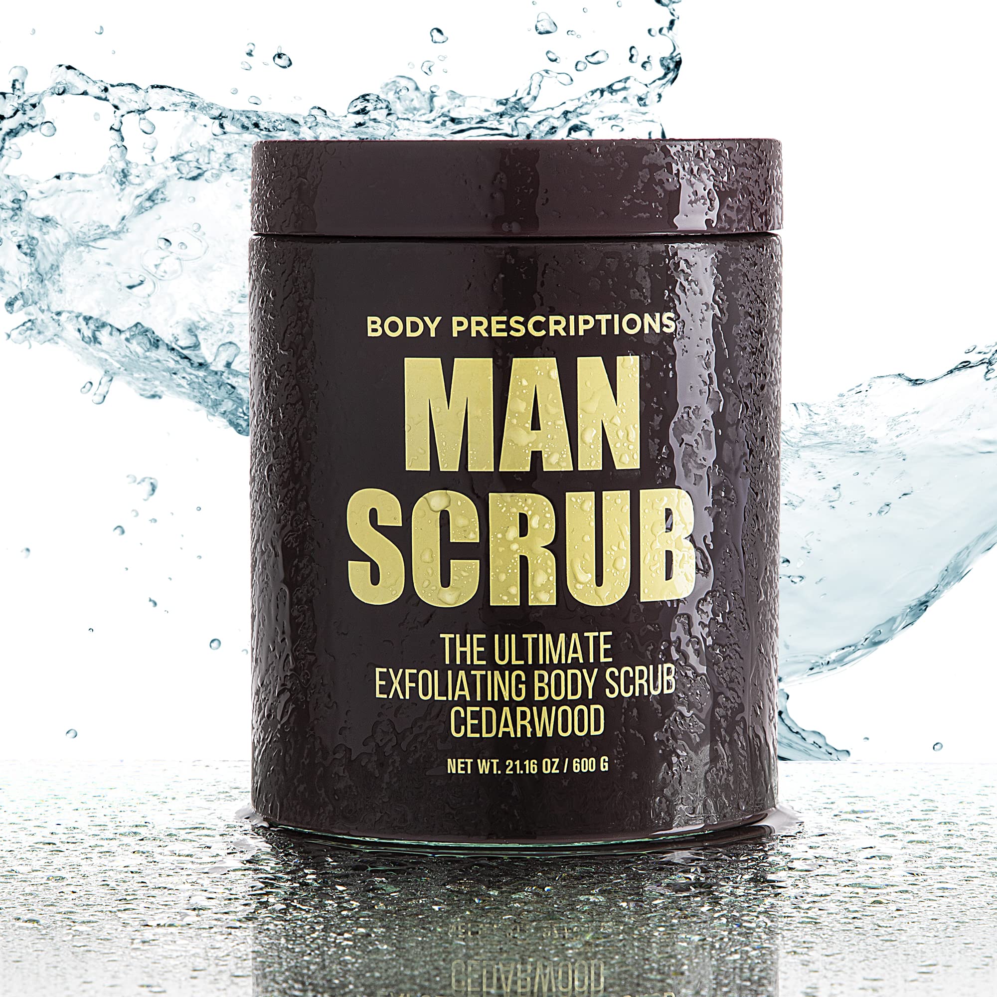 Body Prescriptions exfoliating scrub applied on body, feet, or face.