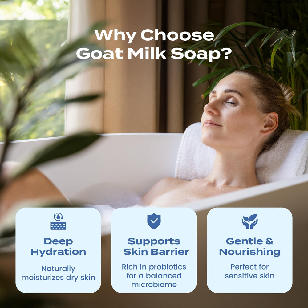 Hydrating cleanse with Body Restore Goat Milk Soap and coconut oil base