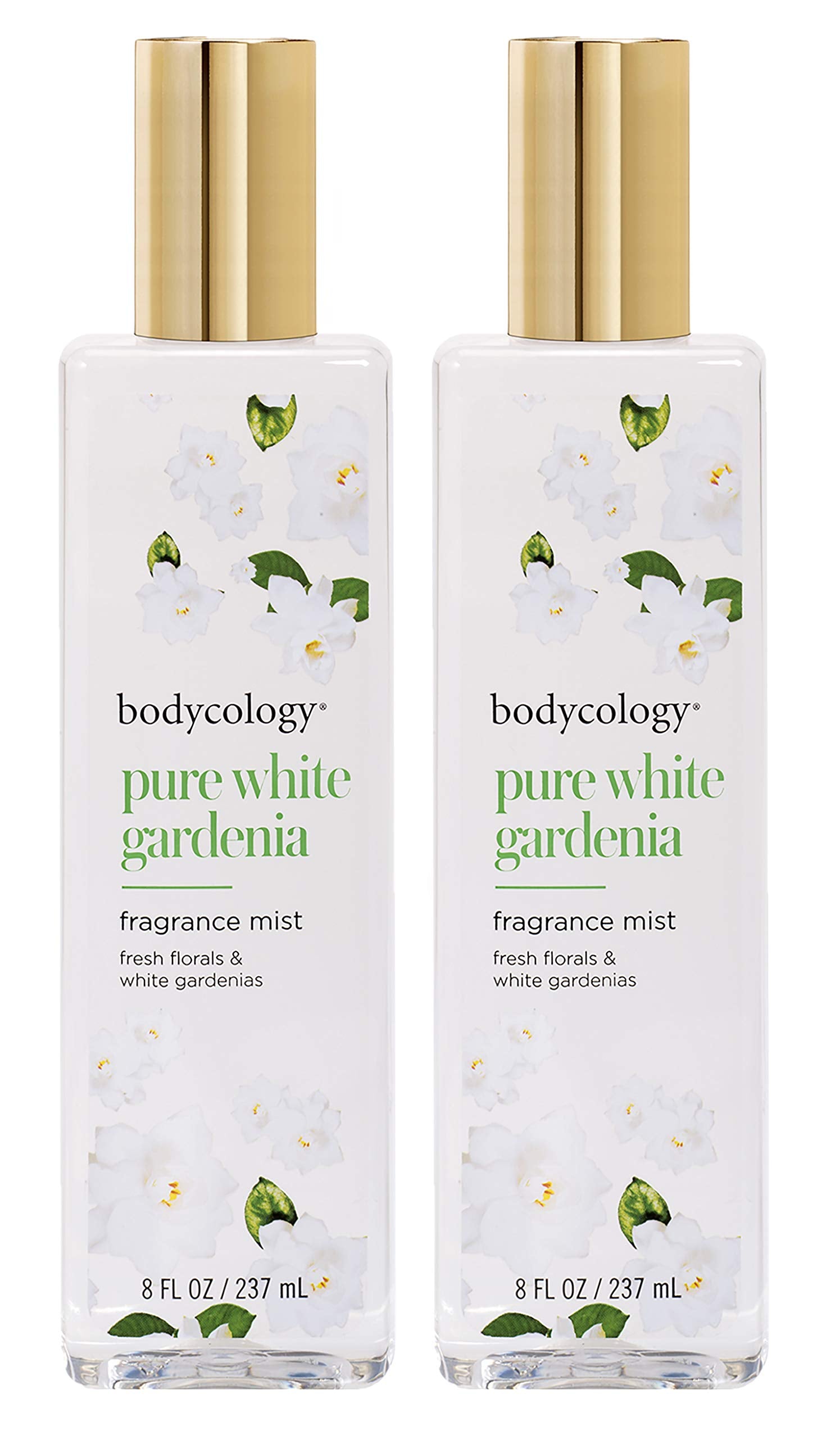 Bodycology Pure White Gardenia fragrance mist bottle front view for everyday freshness.
