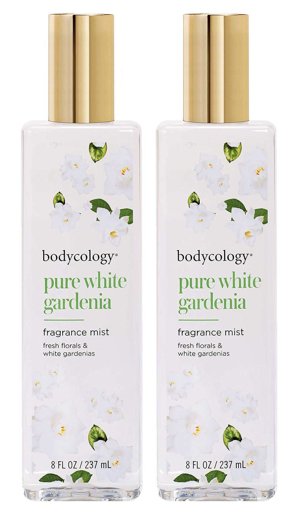 Bodycology Pure White Gardenia fragrance mist bottle front view for everyday freshness.