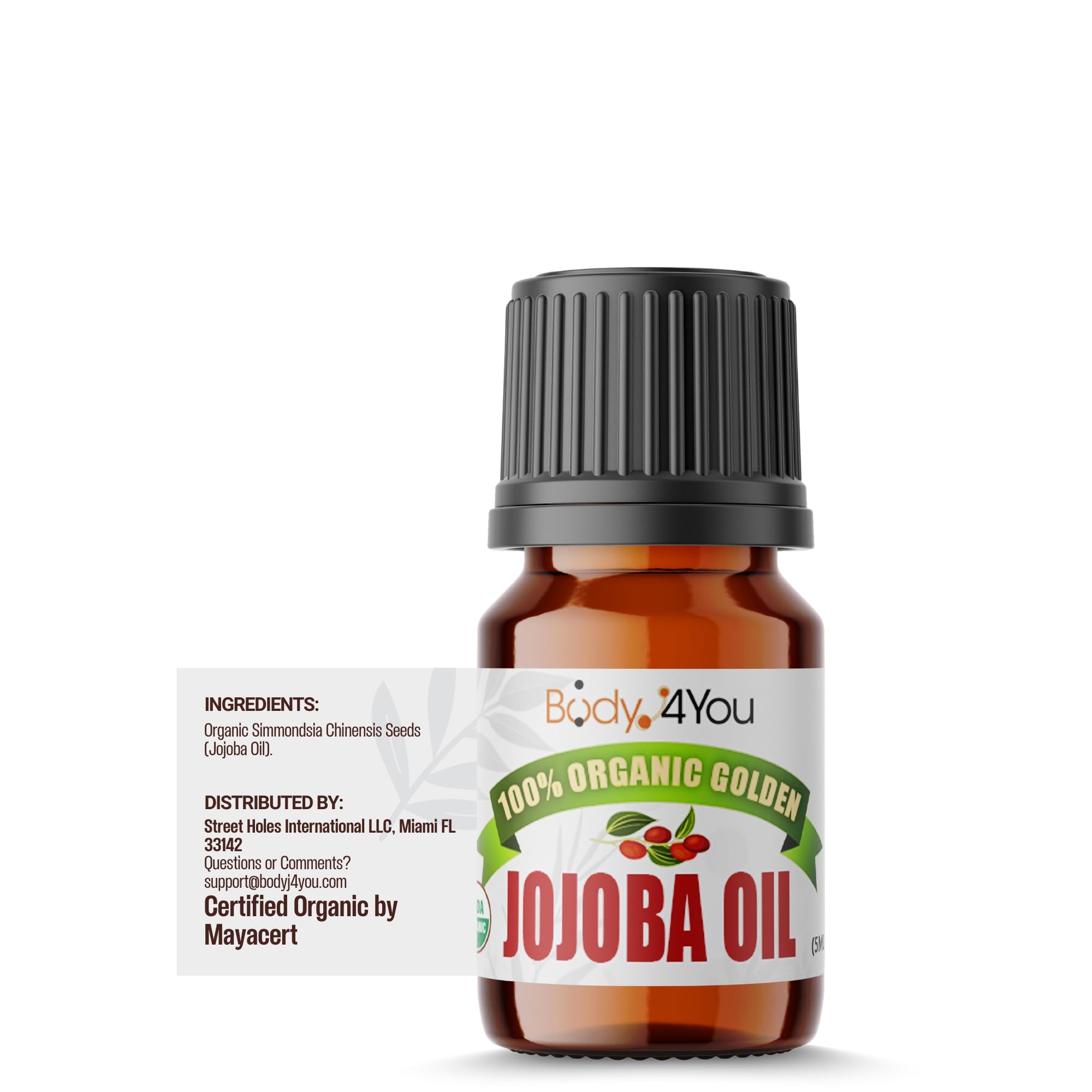 BodyJ4You jojoba oil bottle design supports convenient daily use.