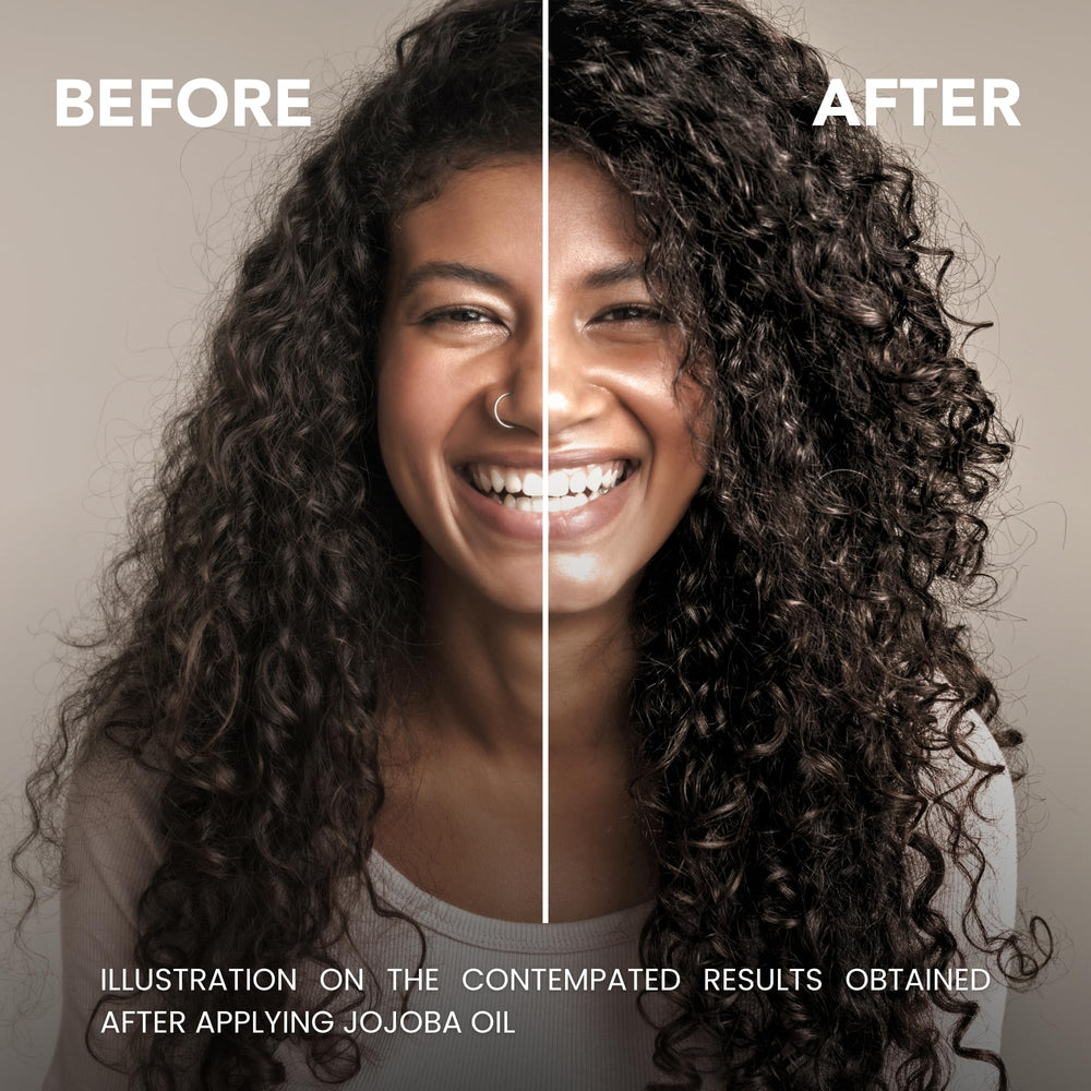 Hair and scalp nourishment with BodyJ4You jojoba oil.