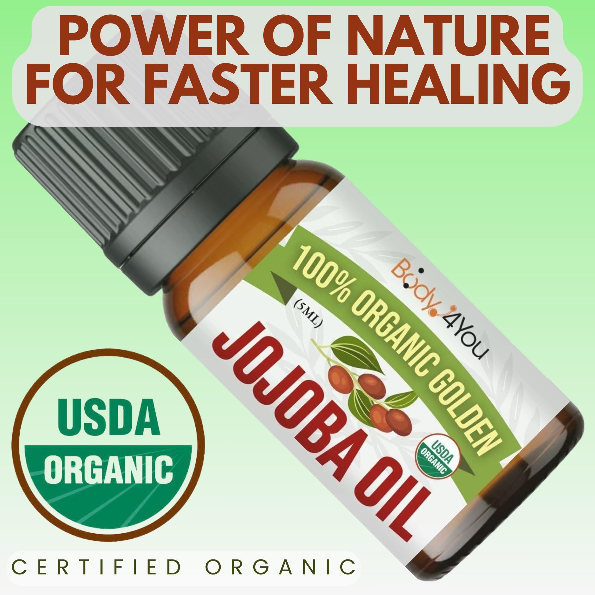 BodyJ4You jojoba oil provides precise drops for targeted piercing care.