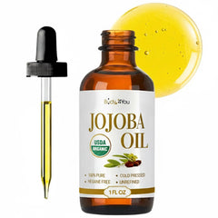 BodyJ4You Organic Jojoba Oil bottle for daily skin care.