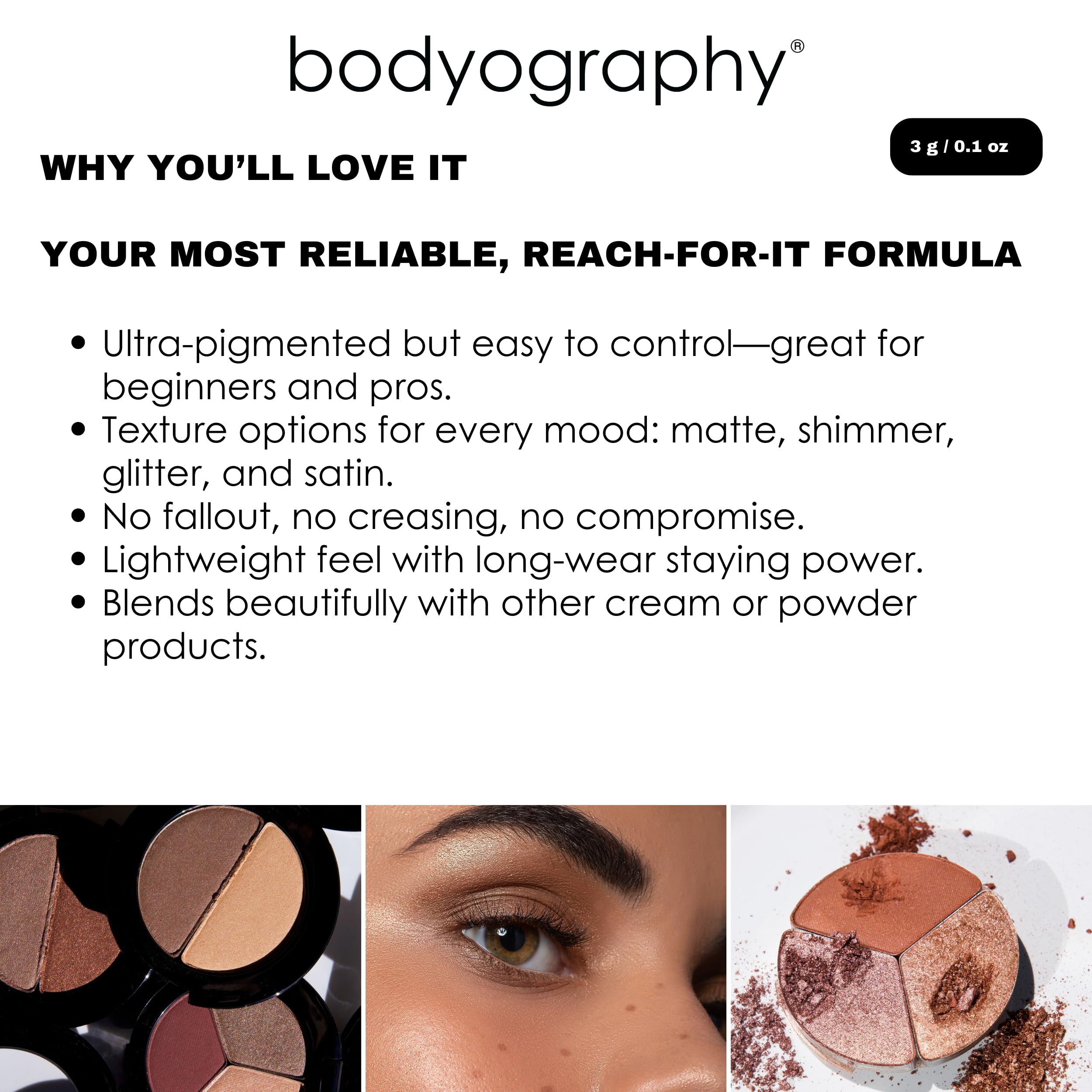 Coy used as brow product to define natural-looking arches.