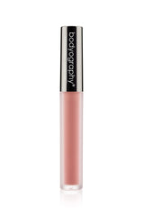 Bodyography Lip Lava Stripped bottle pour with bold pigment and matte finish.