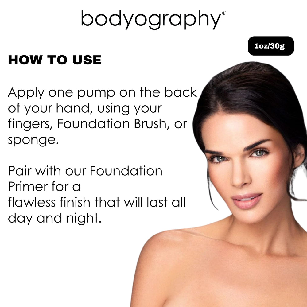 Bodyography Natural Finish Foundation vegan cruelty-free packaging aligns with clean beauty standards.