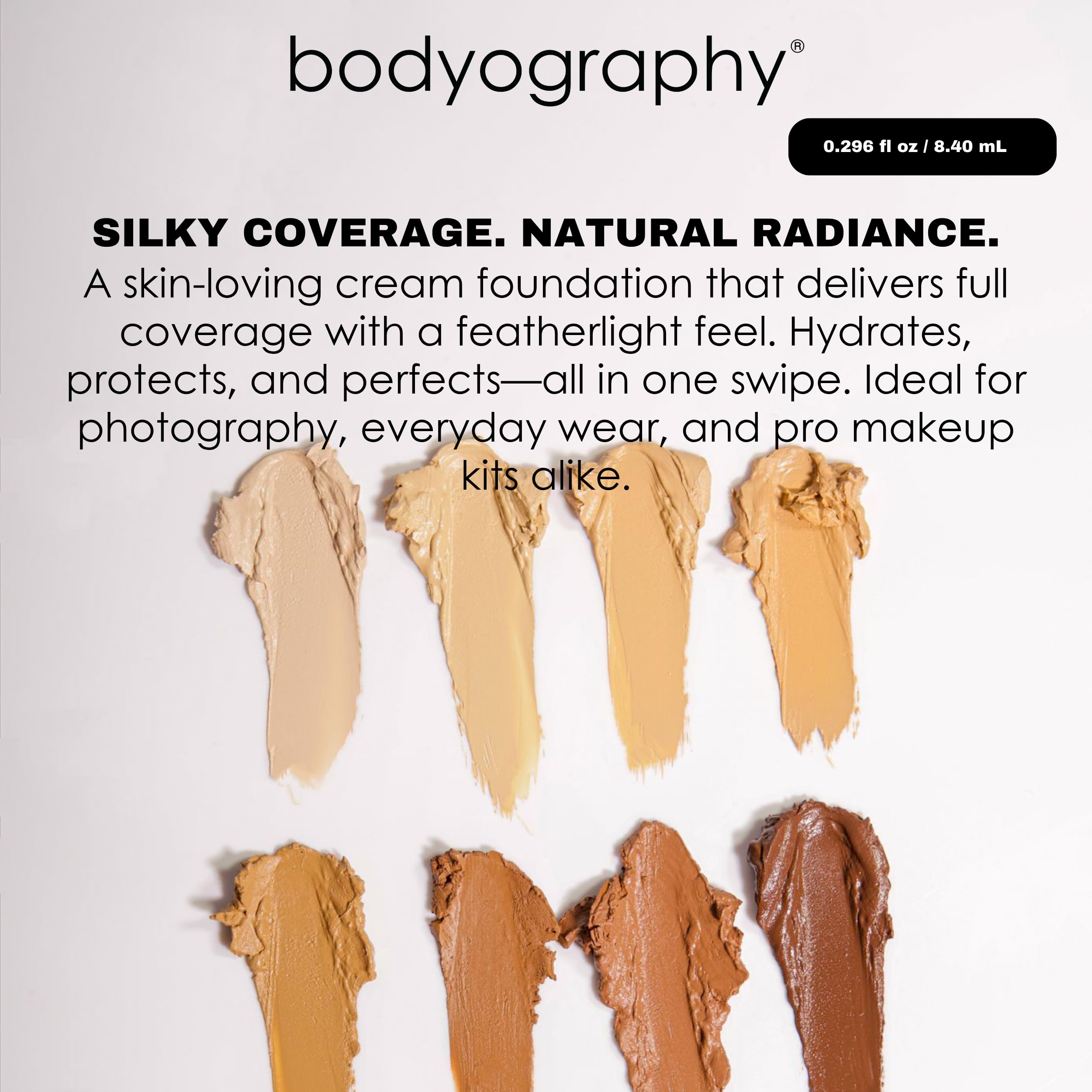 Bodyography Silk Cream Foundation 01 cheek contour application for glow.