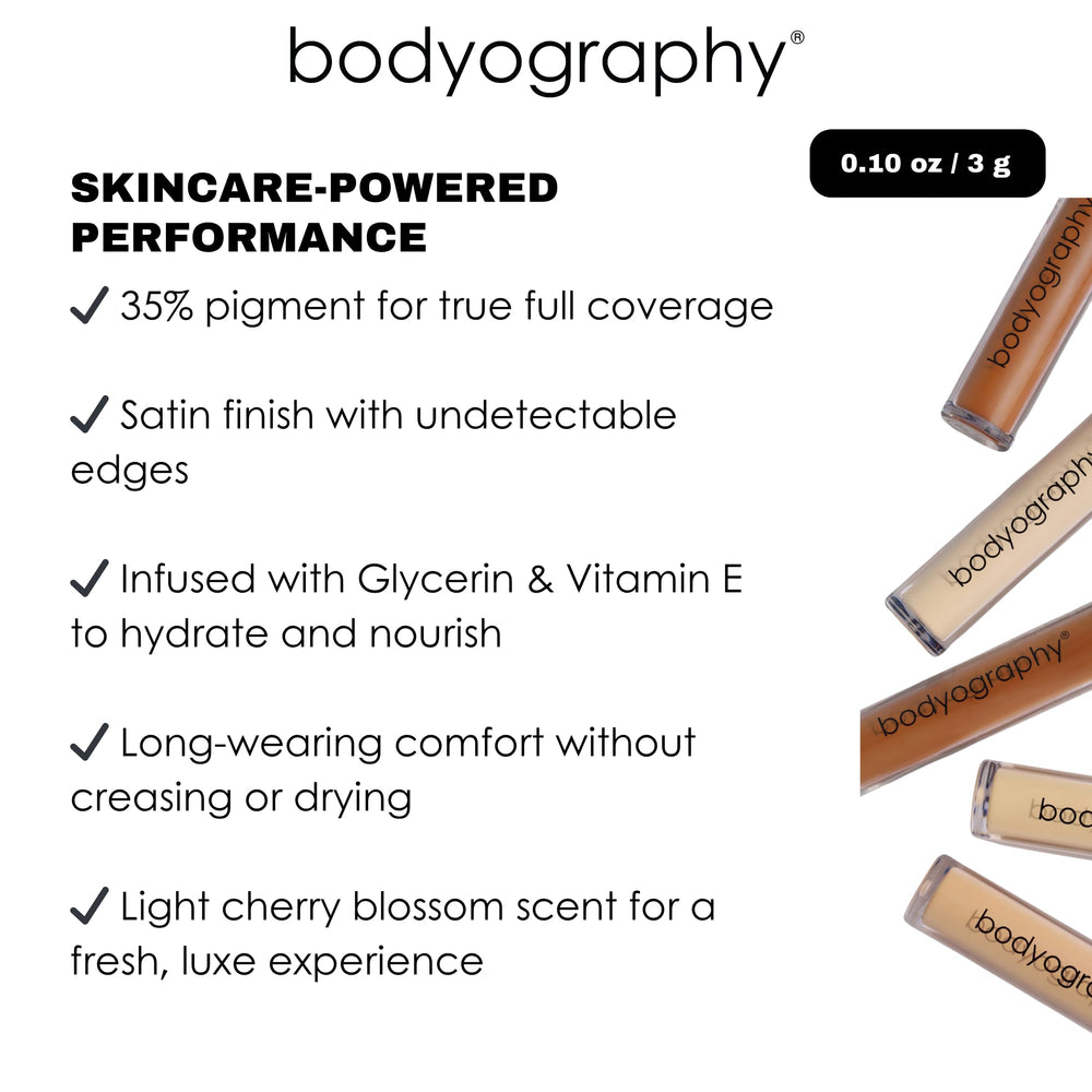 Bodyography Skin Slip concealer neutralizes redness on the face