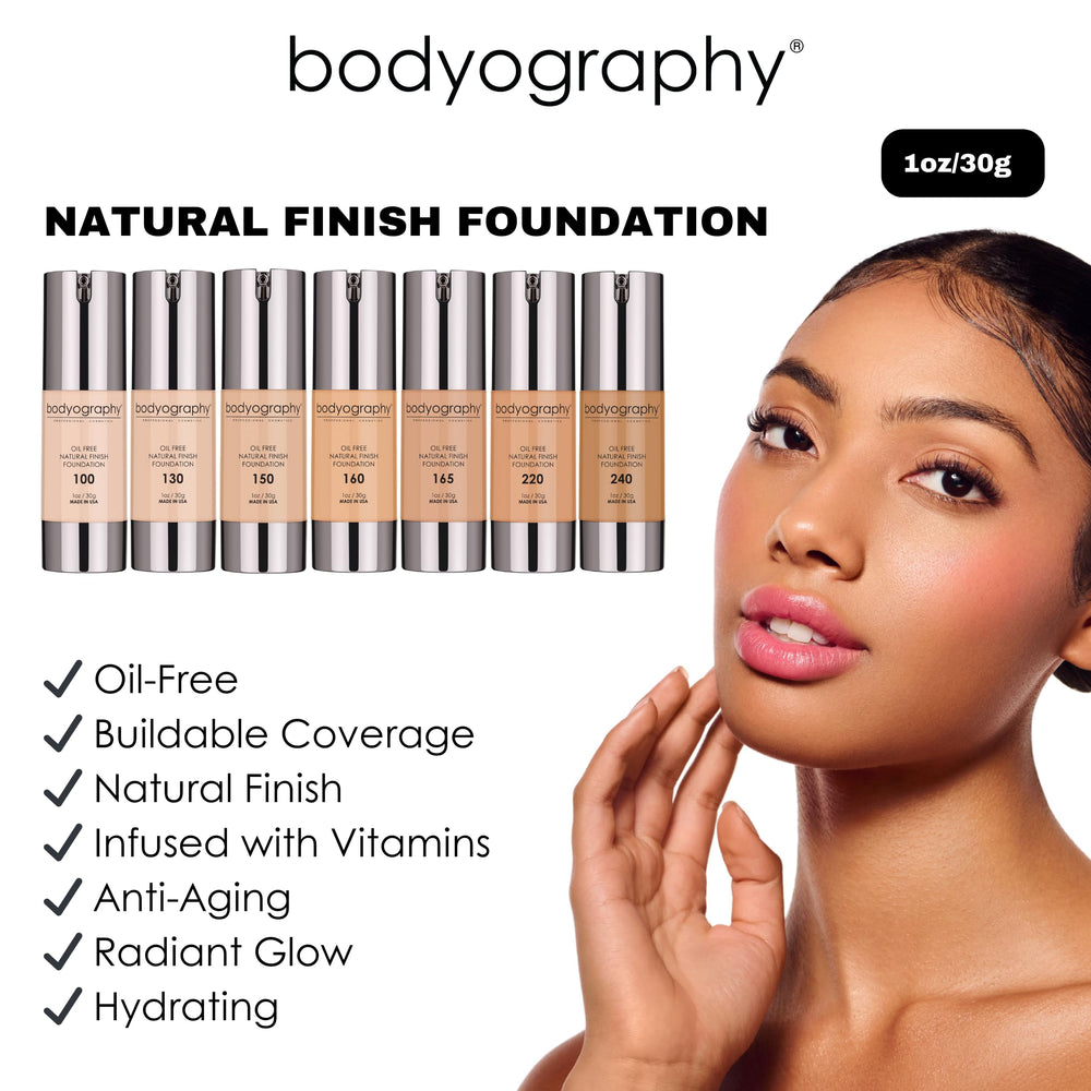 Bodyography vegan, gluten-free, paraben-free foundation suitable for sensitive skin.