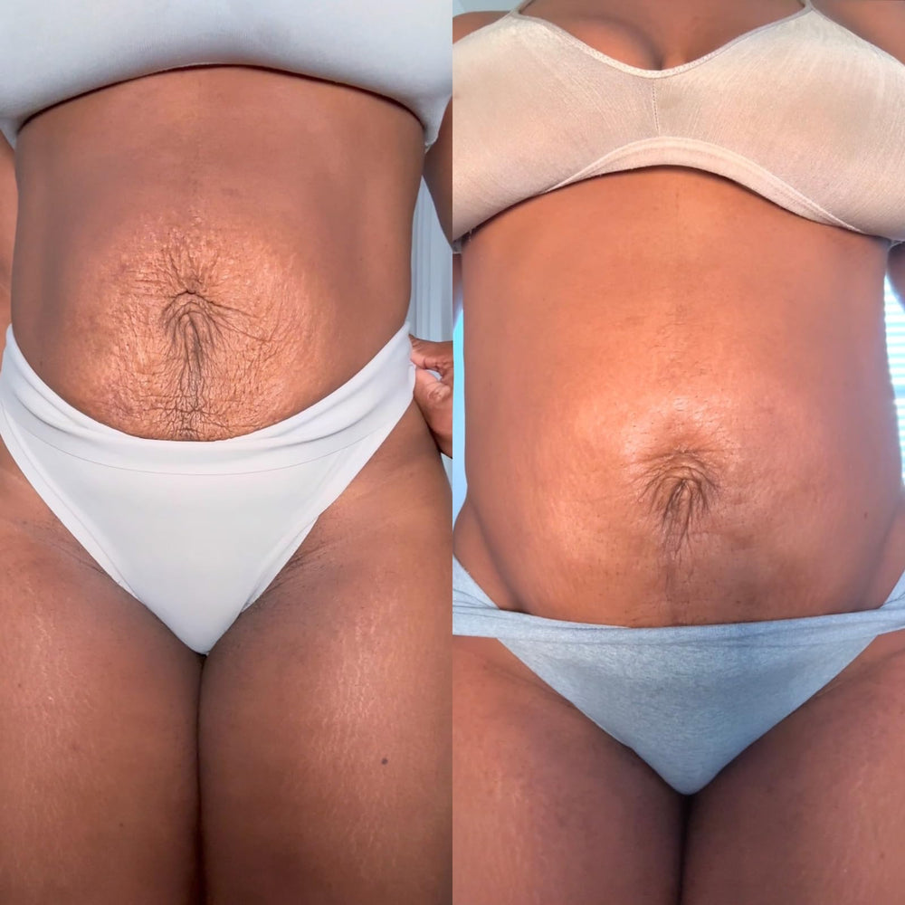 Bodystry Rose Oil Butter application swatch demonstrating quick absorption without greasiness