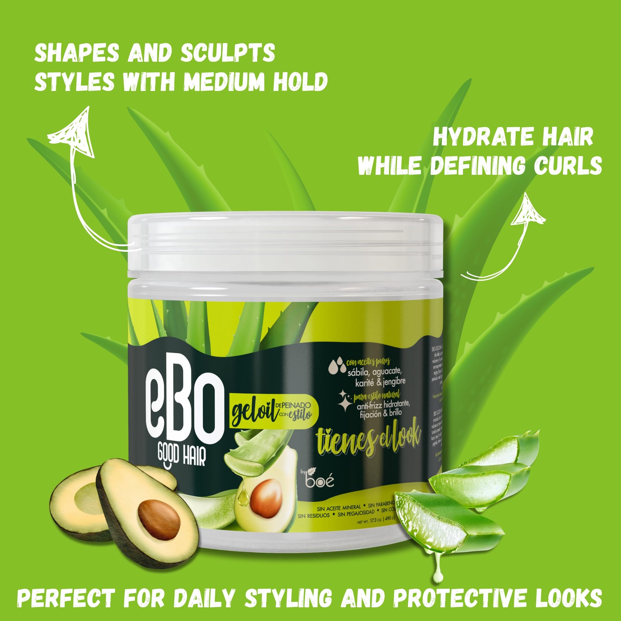 BOÉ COSMETICS EBO GelOil styling results in smooth edges and natural shine.