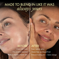 Boë No.5 mousse applied on skin for even coverage.