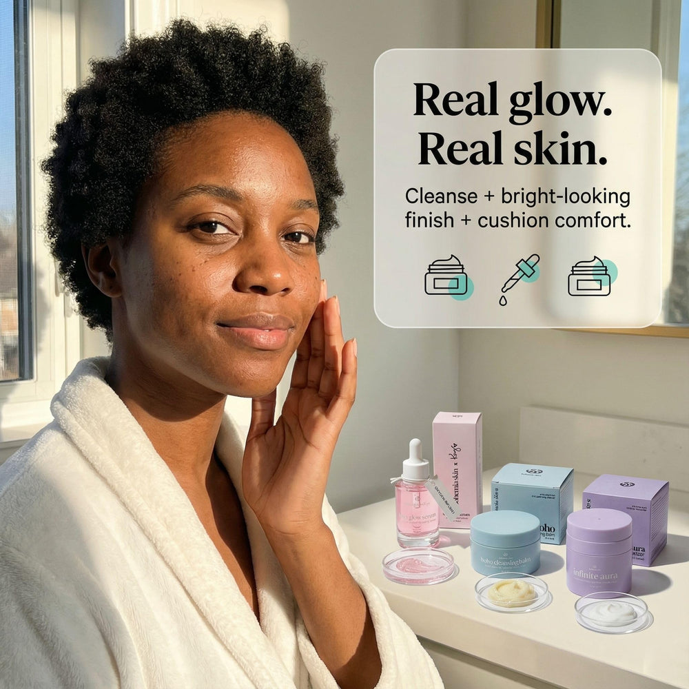 Boho Cleansing Balm packshot emphasizing gentle cleansing and residue-free feel.