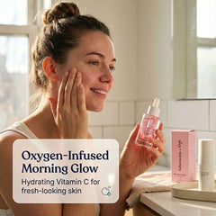 Dropper releasing airy, fast-absorbing Kay's Glow Serum texture
