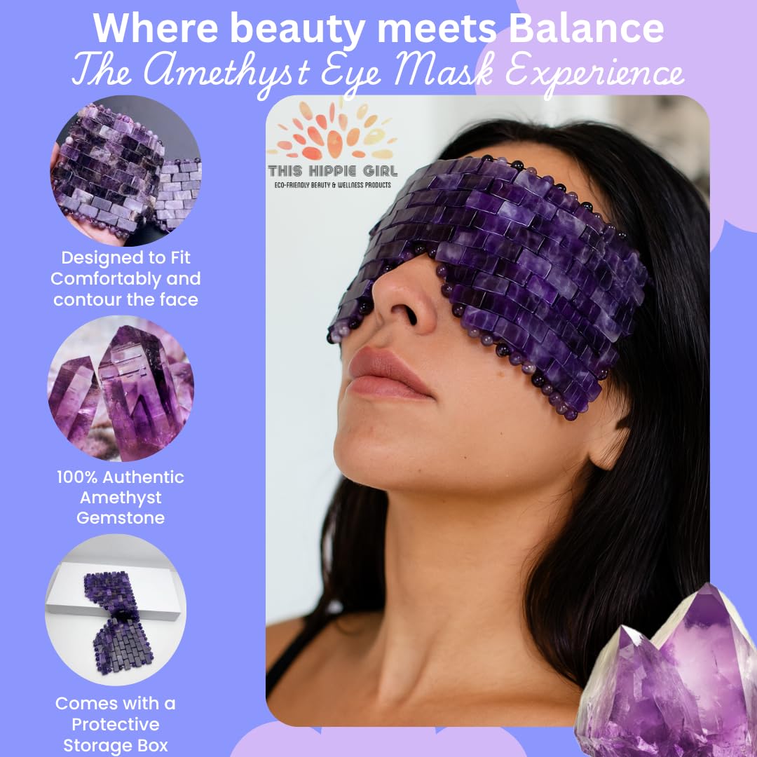 Boho Aromatic amethyst eye mask cooling effect scene around the eye area