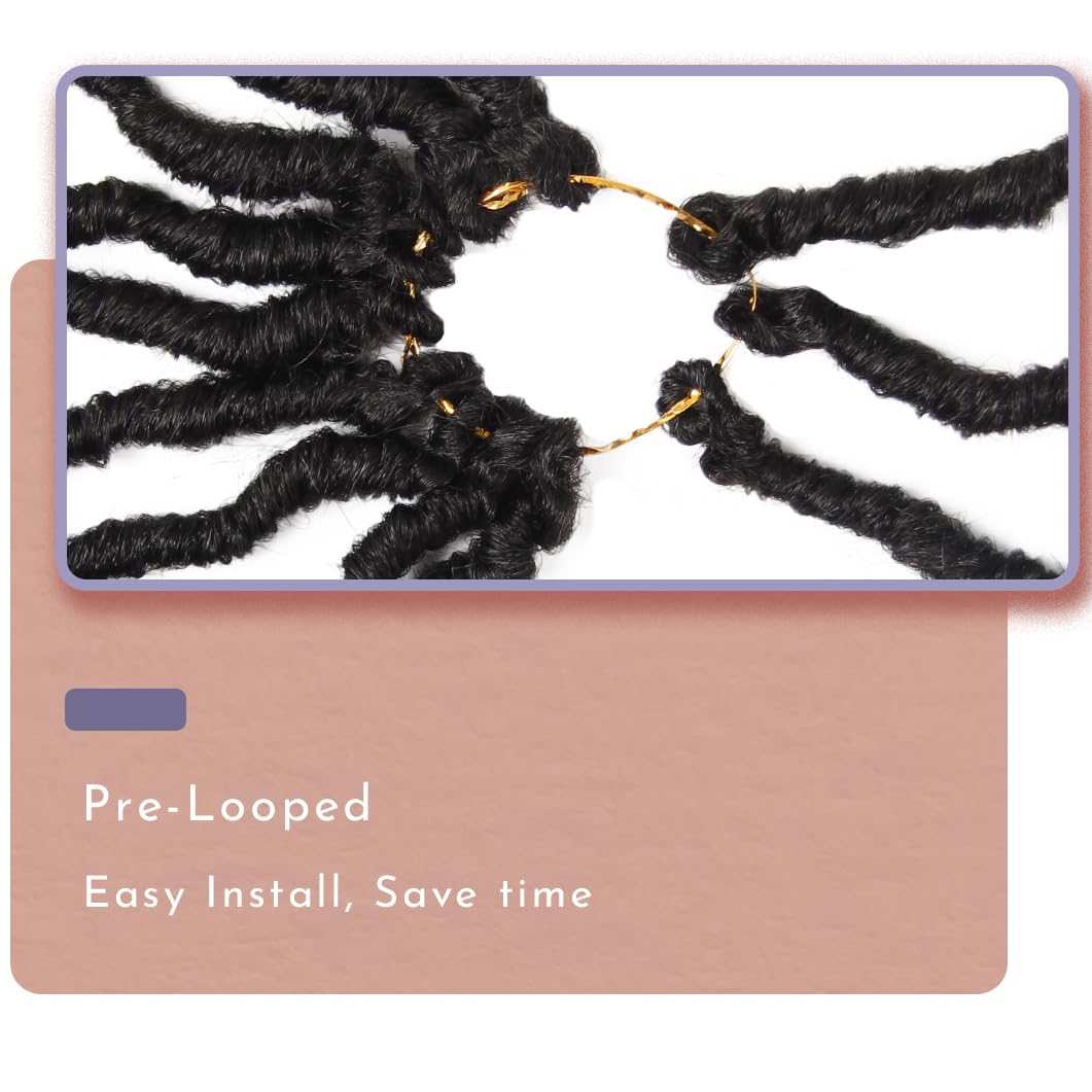 BOHOBABE pre-looped locs enable quick installation and styling.