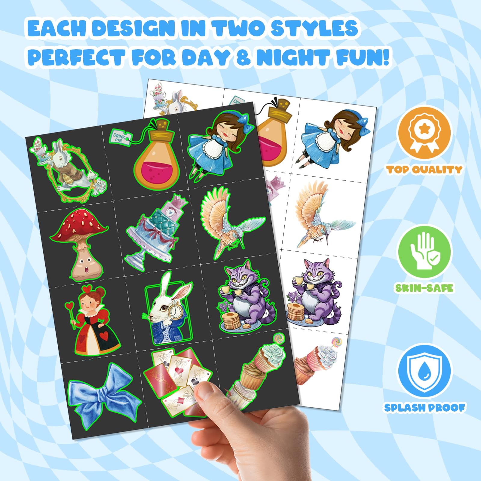 BOIKOKY tattoo sheets variety offers creative mix-and-match designs for themed outfits.