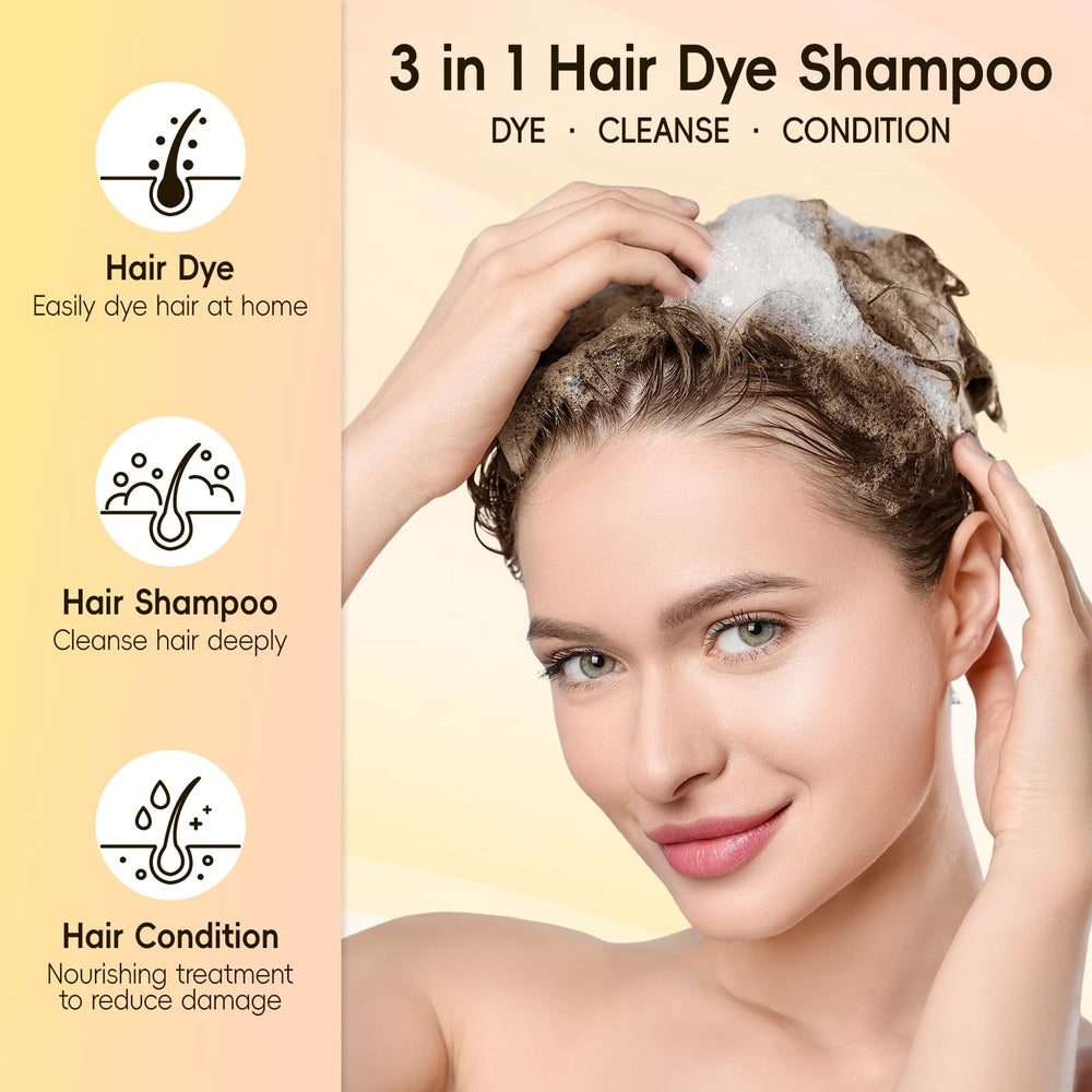 BOJICA Hair Dye Shampoo easy-application no tools required for quick color