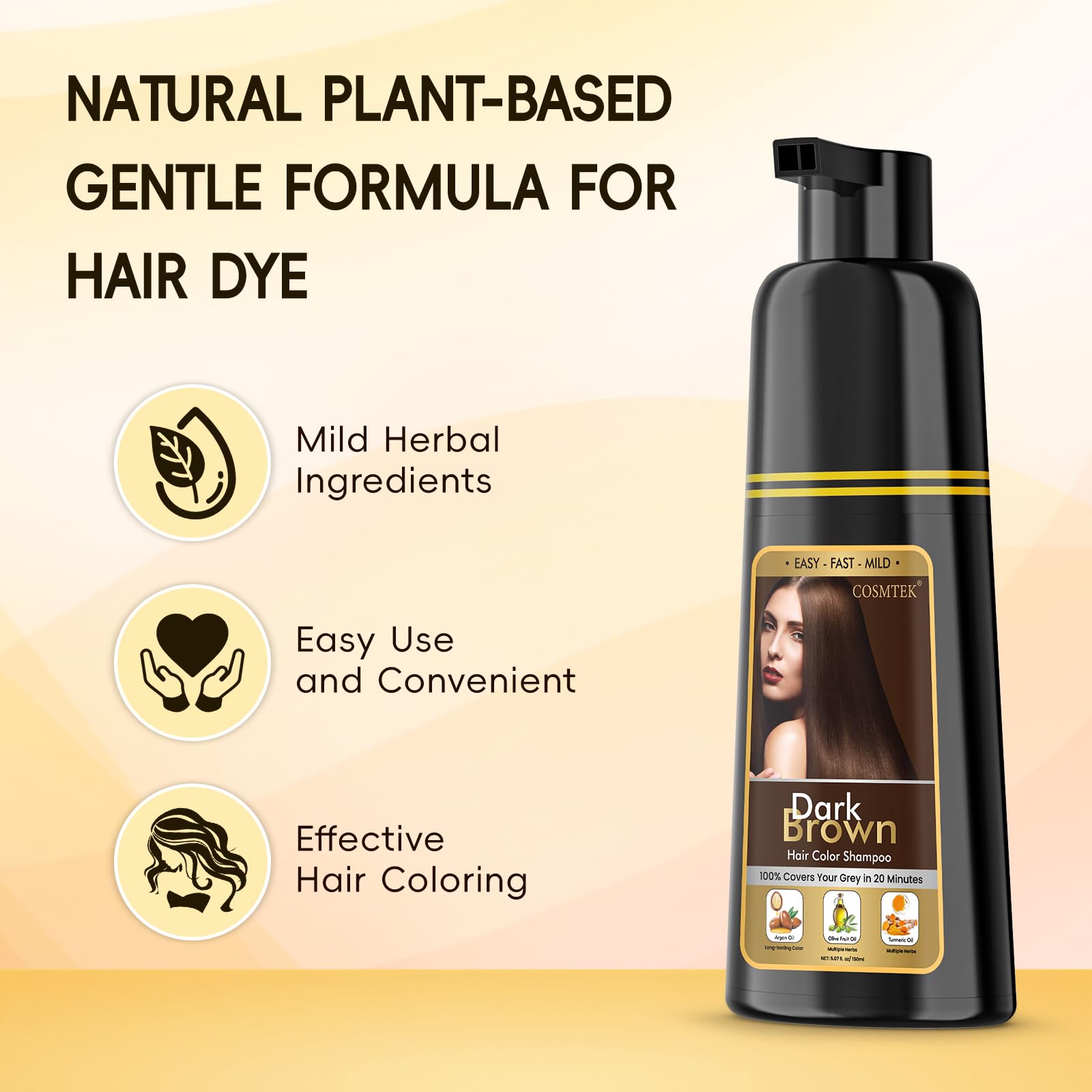 BOJICA Hair Dye Shampoo ginseng-nourish for healthy-looking shine