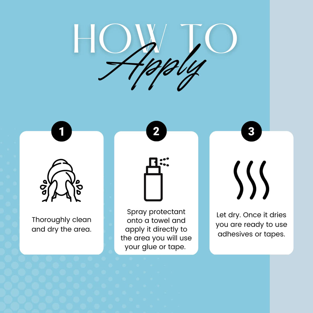 Application in progress shows quick-dry moment for scalp protection