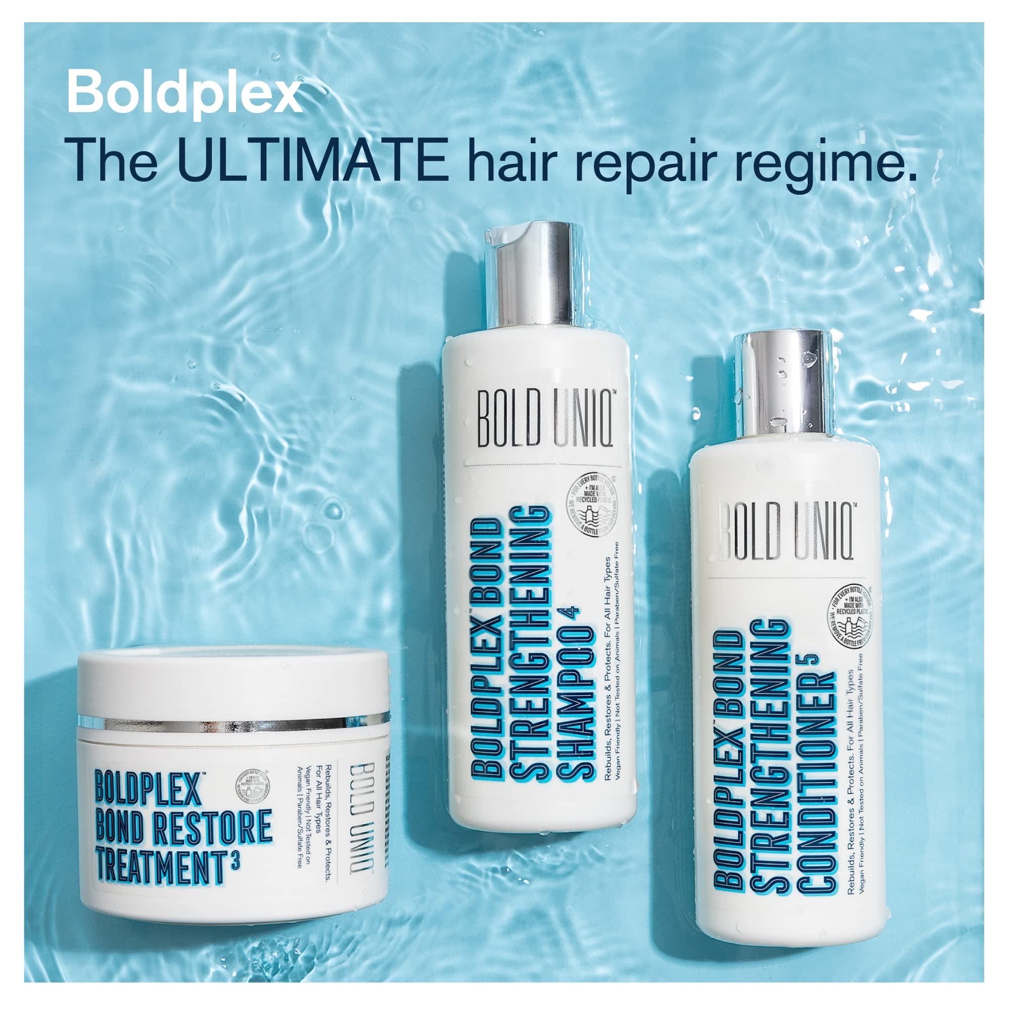 Bold Uniq BoldPlex 5 frizz control action on styled hair.