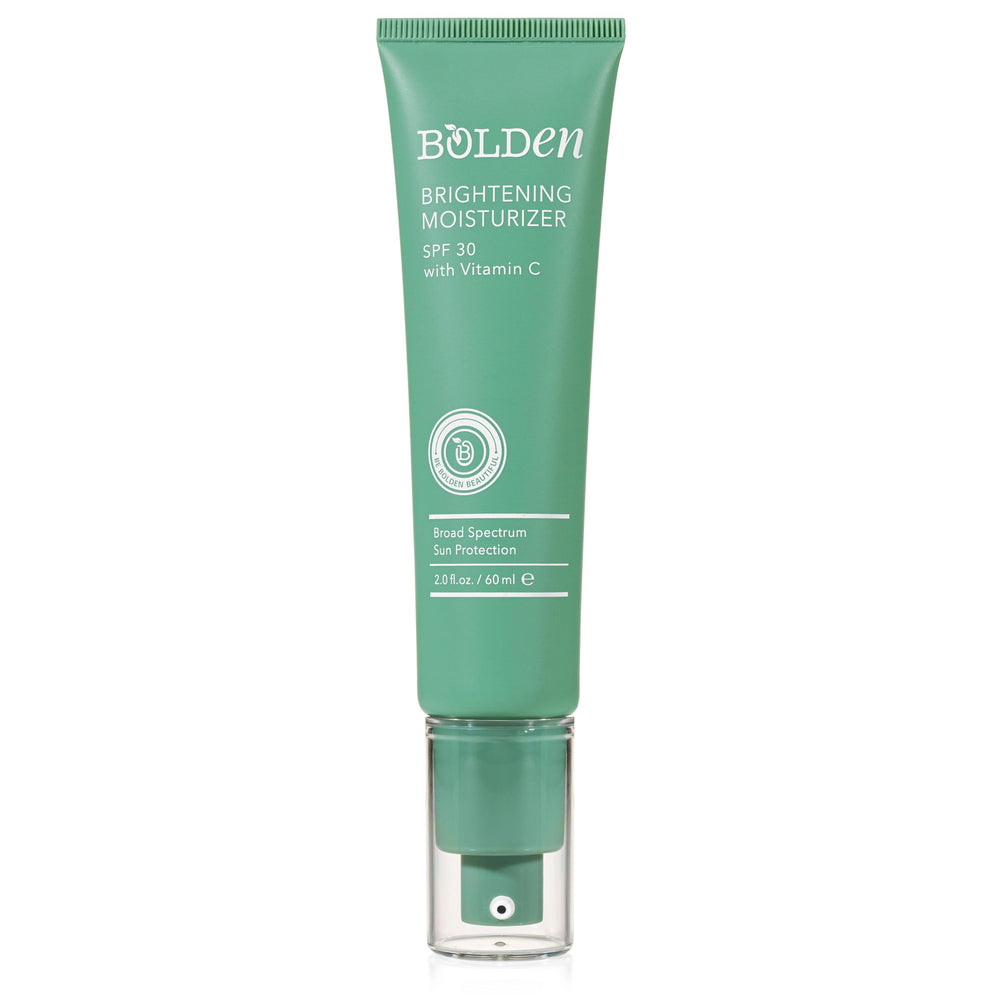 Bolden Brightening Face Moisturizer SPF30 bottle front showing invisible finish and protection