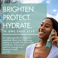 Bolden Brightening Face Moisturizer label closeup with clear formula for all tones