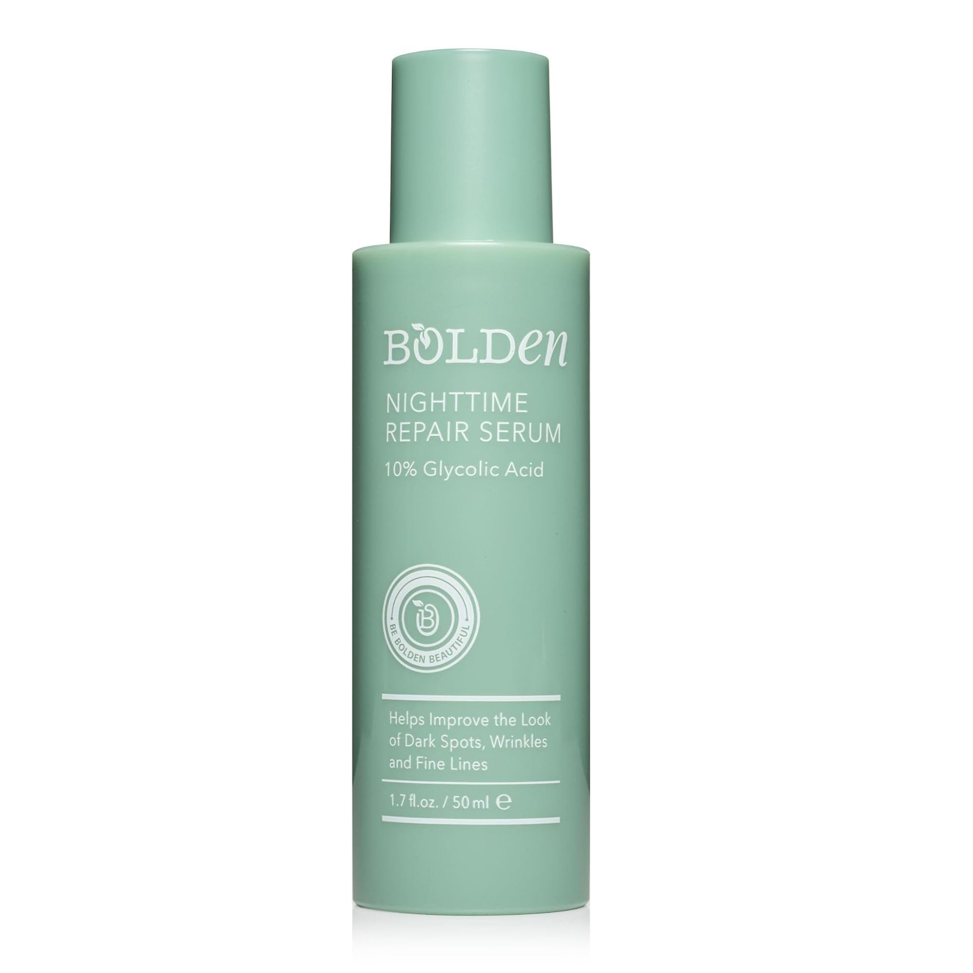 Bolden Sérum Nuit Réparateur : flacon élégant prêt pour le soin nocturne et l'uniformité du teint.