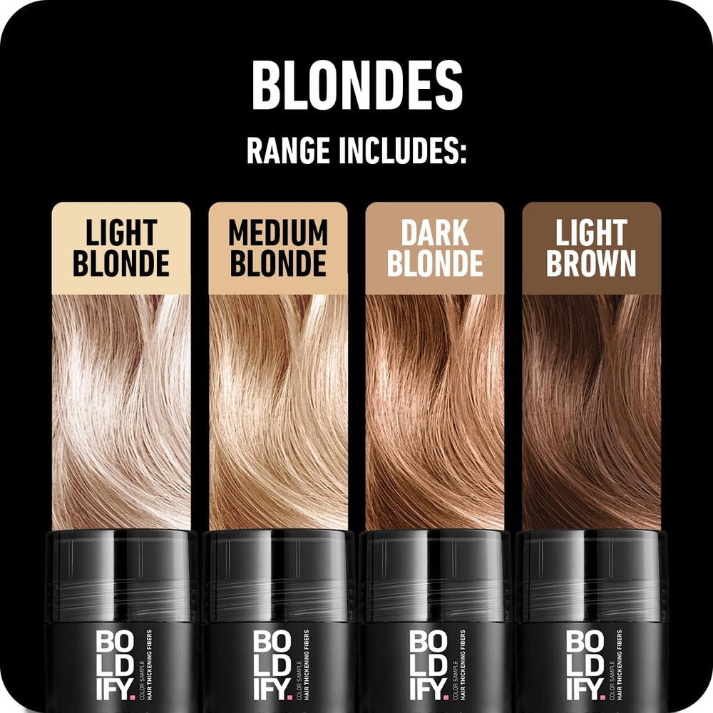 Boldify 14 shades display helps find a natural blend for fuller look