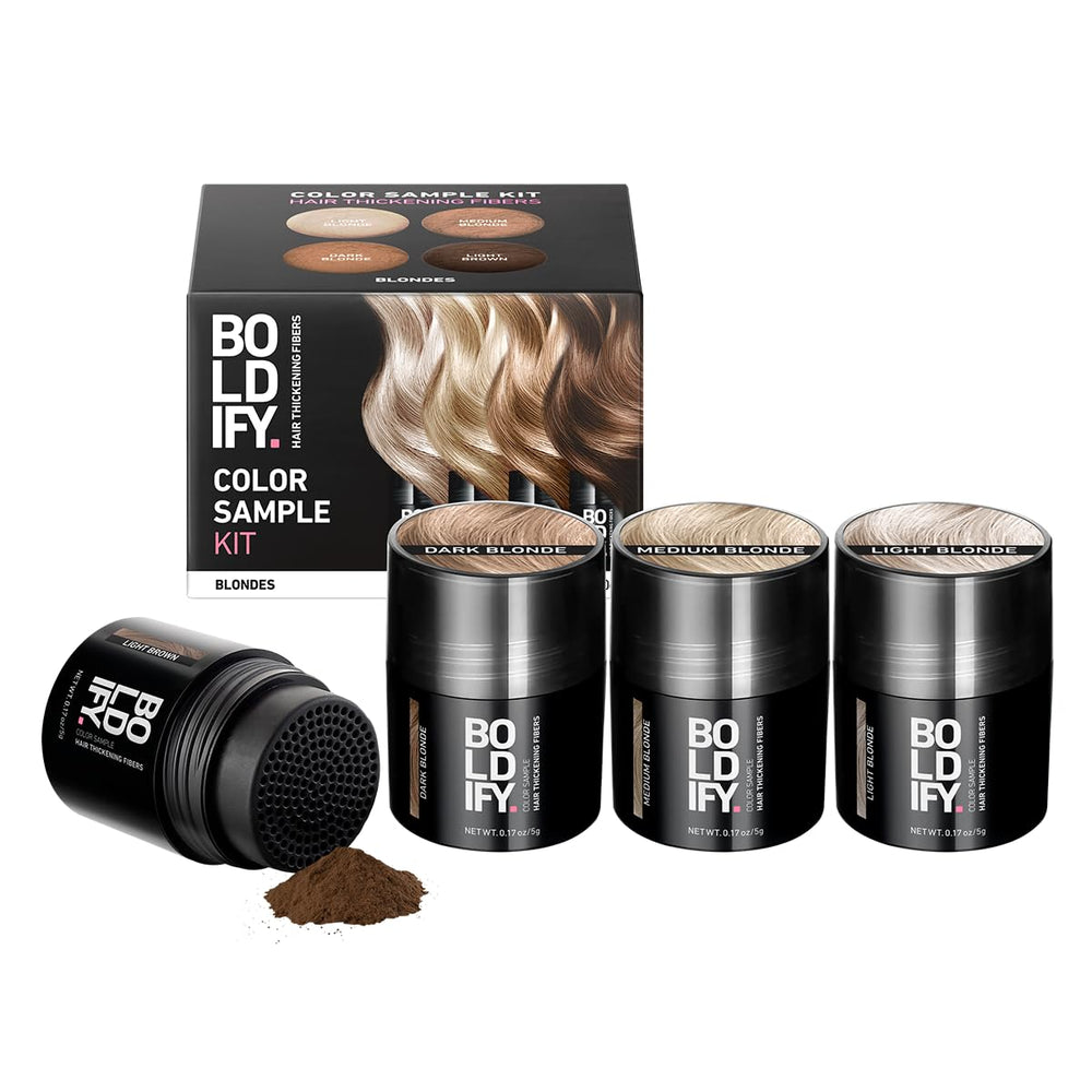 Boldify color sample kit cover showing shade options for easy matching