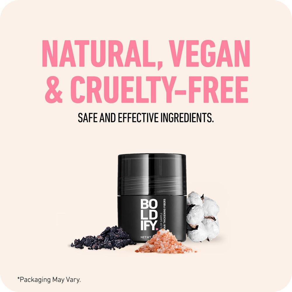 Boldify fibers remove easily with shampoo after wear