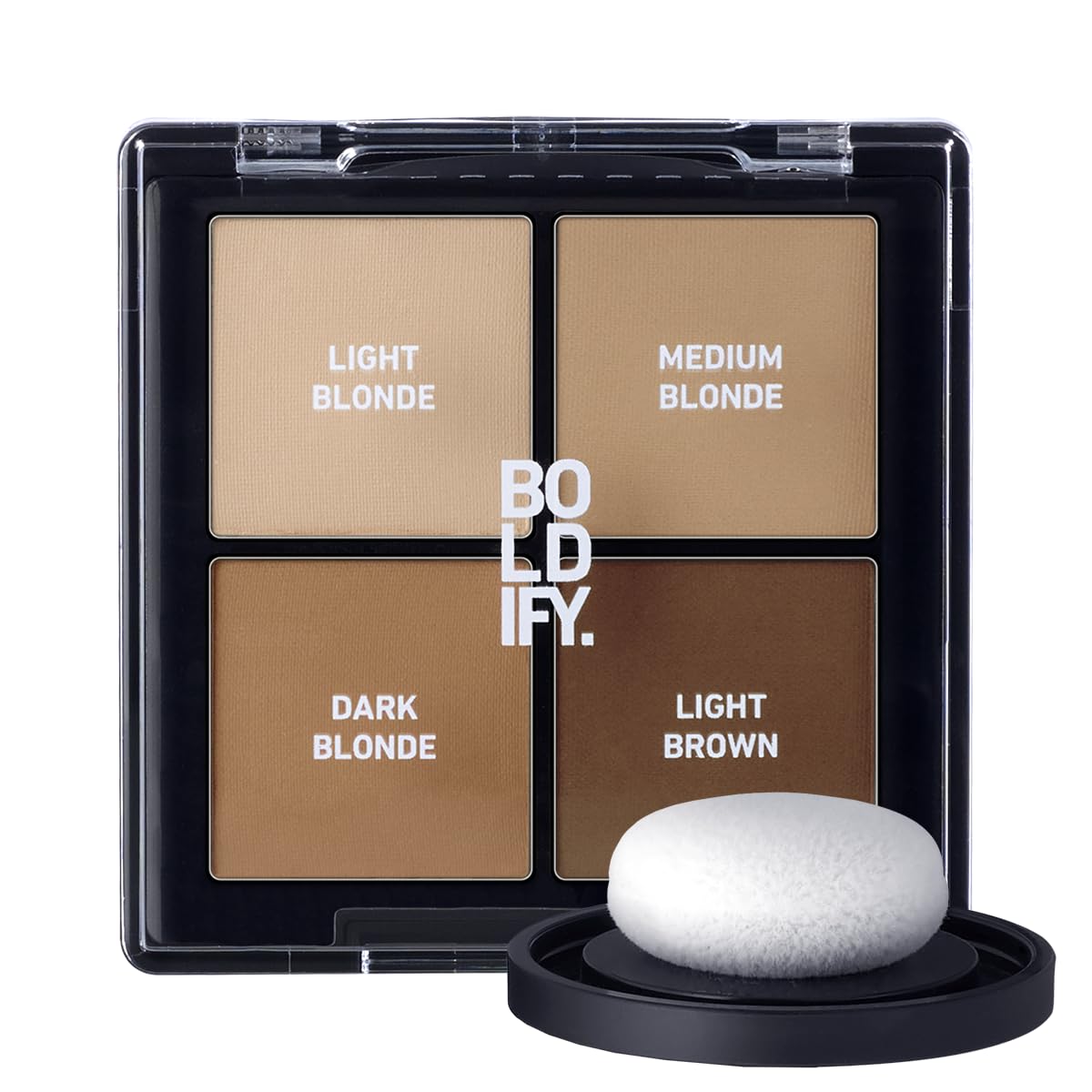 Boldify Hairline Powder Sample Kit swatches show four shades for easy color matching