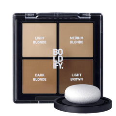 Boldify Hairline Powder Sample Kit swatches show four shades for easy color matching