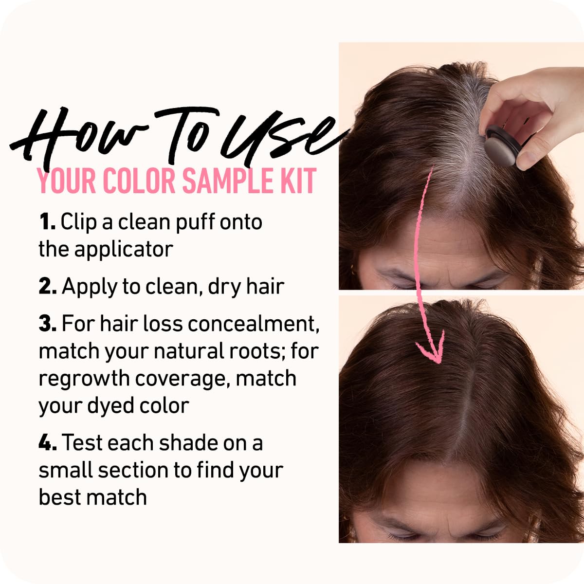 Boldify Hairline Powder gray shade swatch for seamless root coverage.