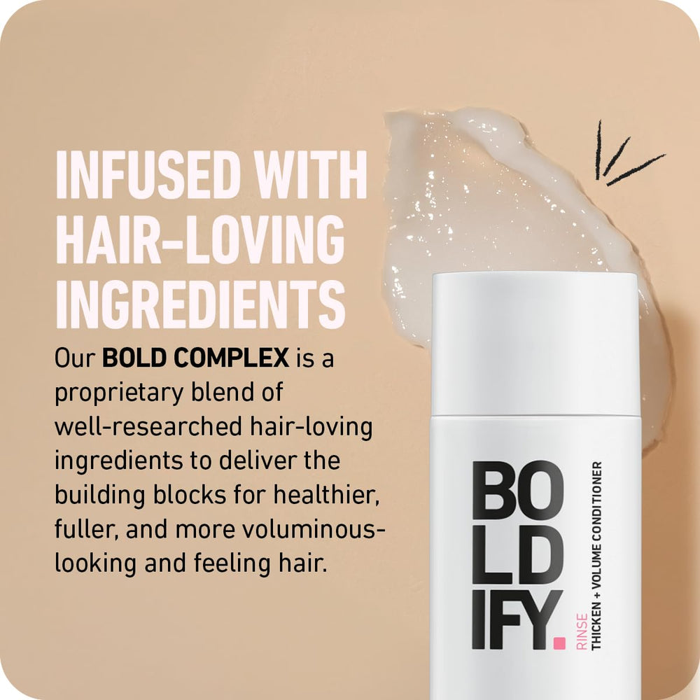Boldify Thicken Volume Conditioner dispense action indicates easy, mess-free use.