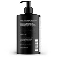 Boldly Basic Fragrance Free Lotion pump bottle demonstrates easy, mess-free application.