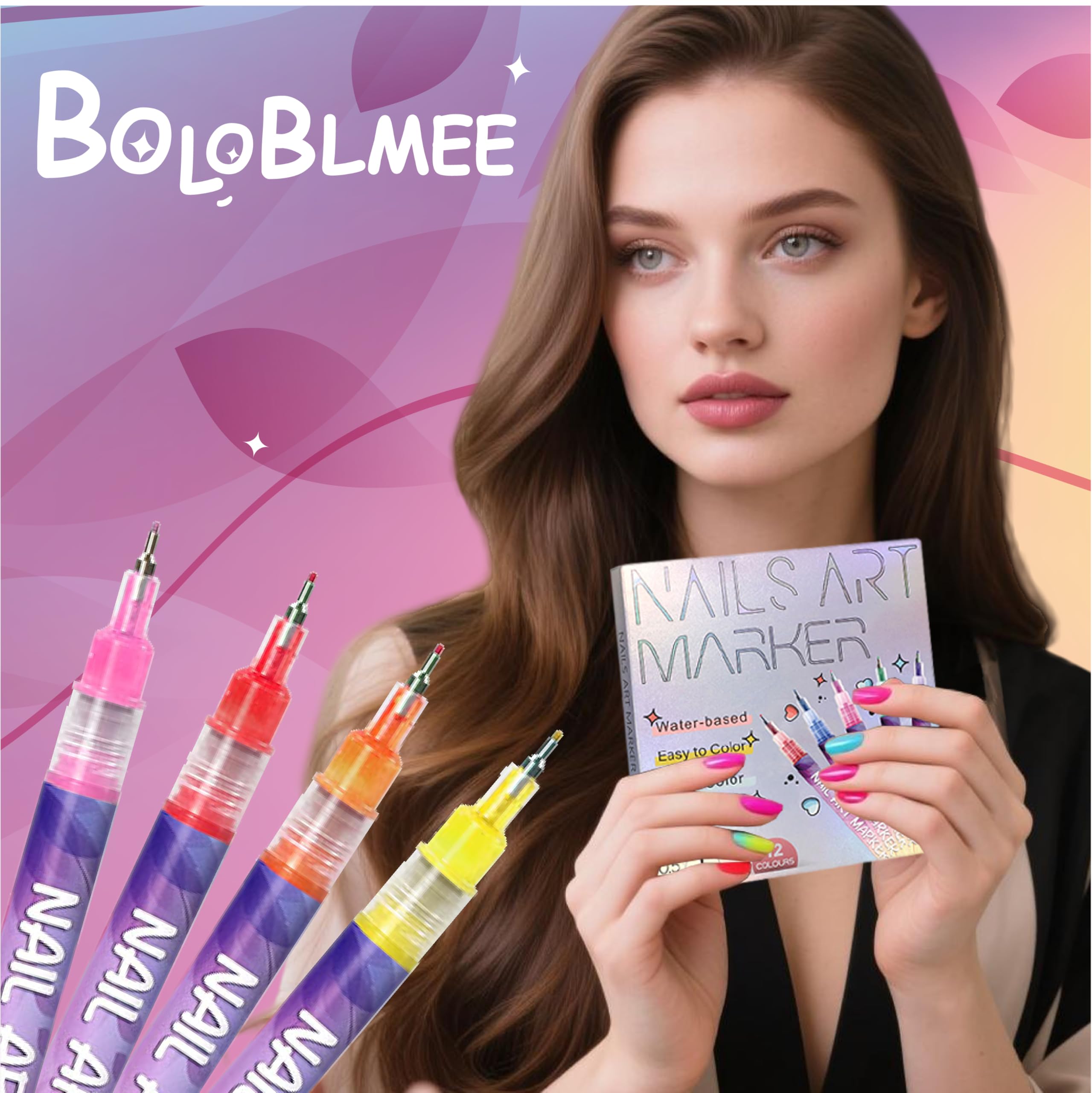BOLOBLMEE ergonomic grip provides comfortable control for detailed nail art.