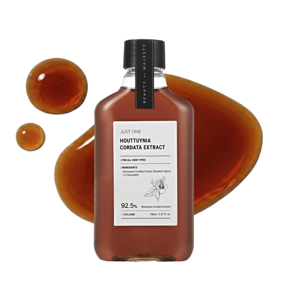 BOM Just One toner bottle showing soothing hydration for sensitive skin.