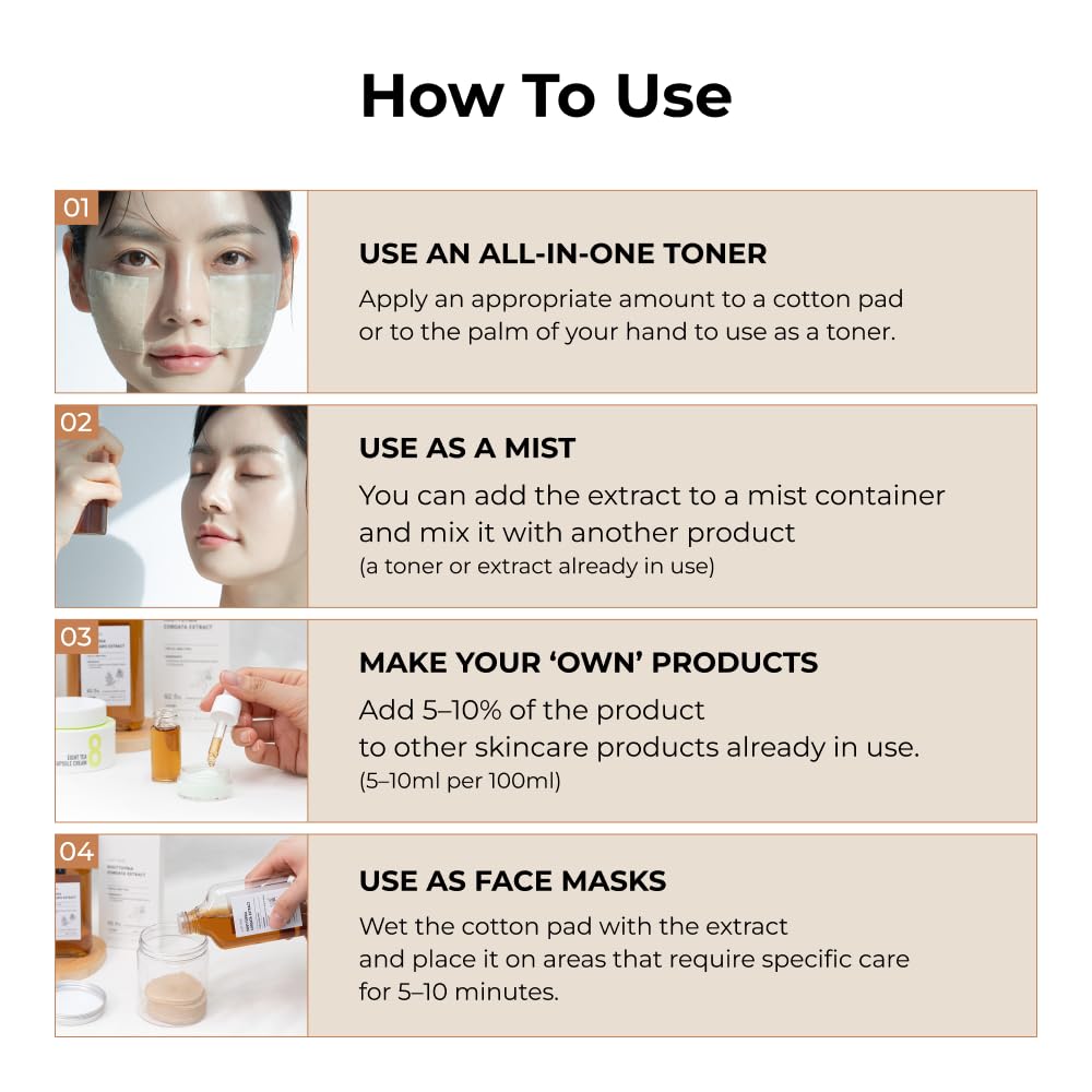 BOM Just One toner packaging features vegan formula and compact design.