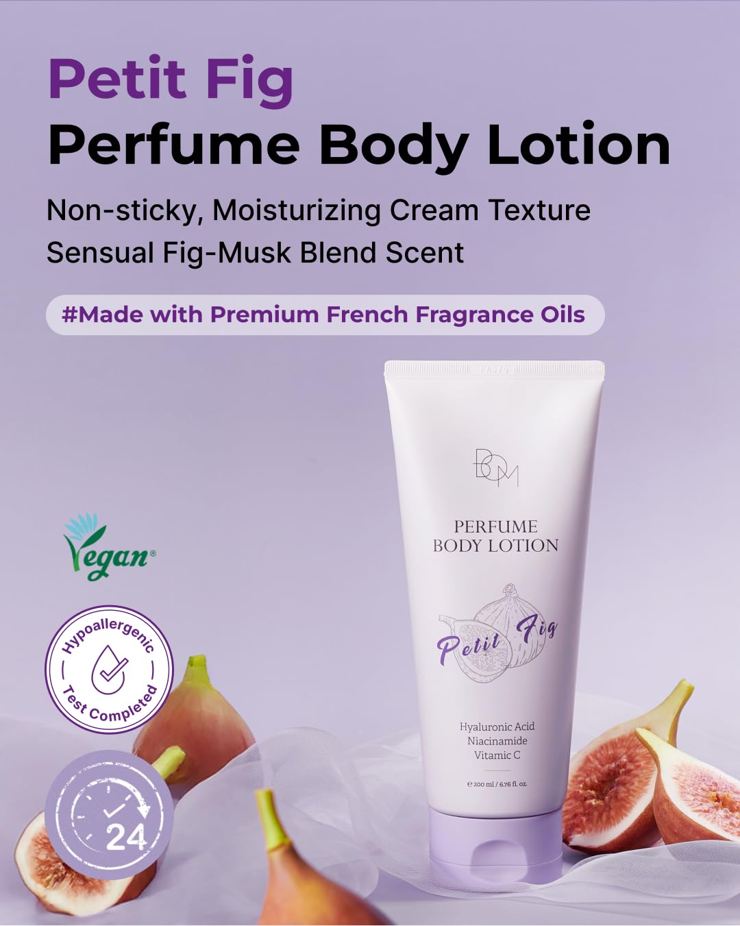 Creamy texture shown during application for smooth, hydrated skin.