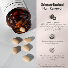 Bomme green tea extract signaling antioxidant hair vitality.