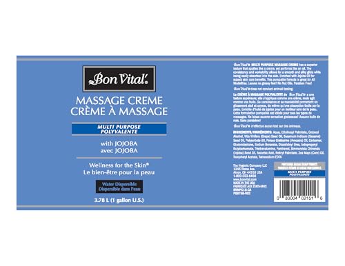 Bon Vital' massage creme with light whipped texture for silky, smooth glide.