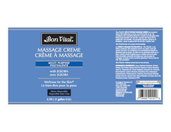 Bon Vital' massage creme with light whipped texture for silky, smooth glide.