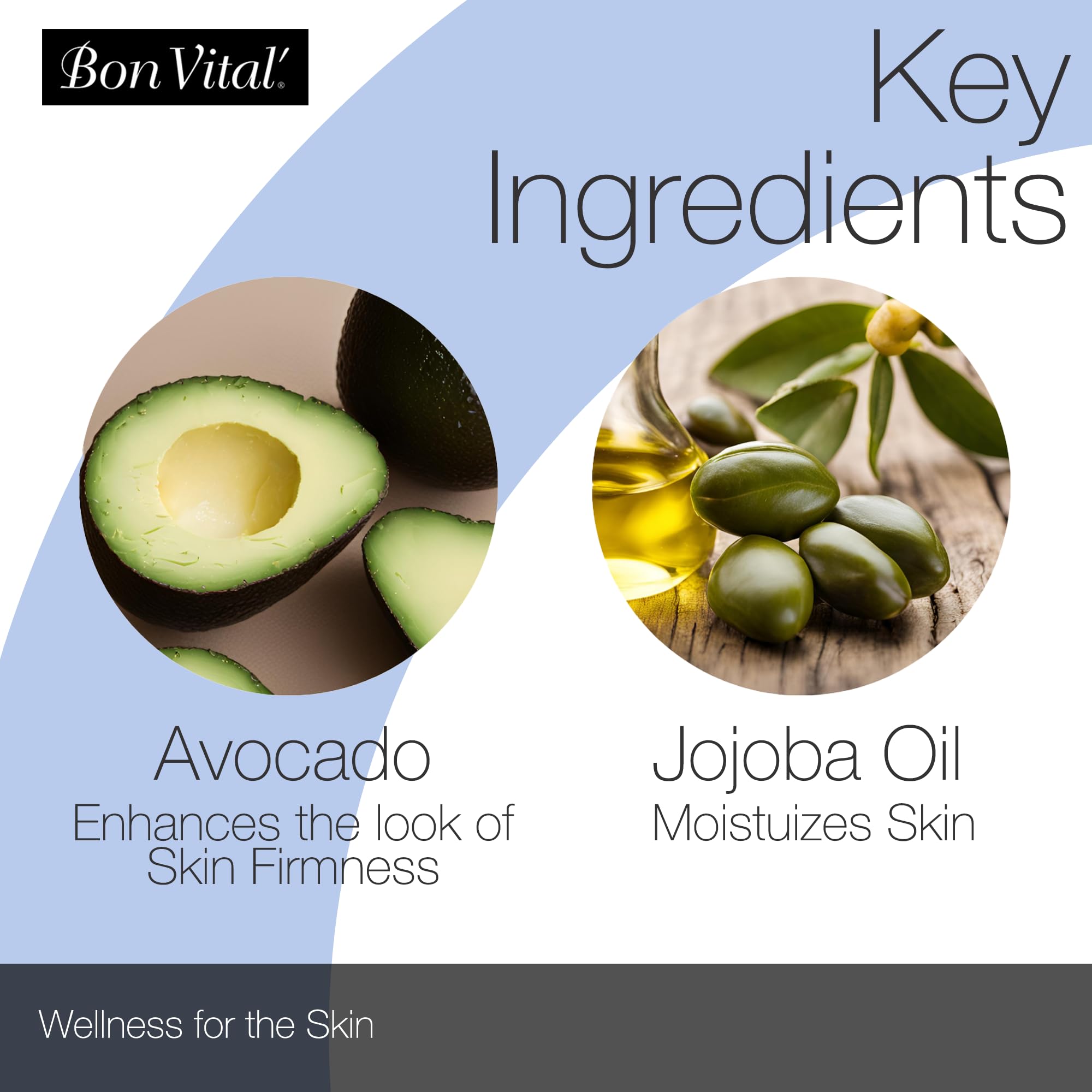 Bon Vital' 1-gallon jar suited for professional massage rooms.