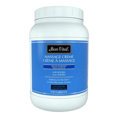 Bon Vital' multi-purpose massage creme bottle for full body massage application.