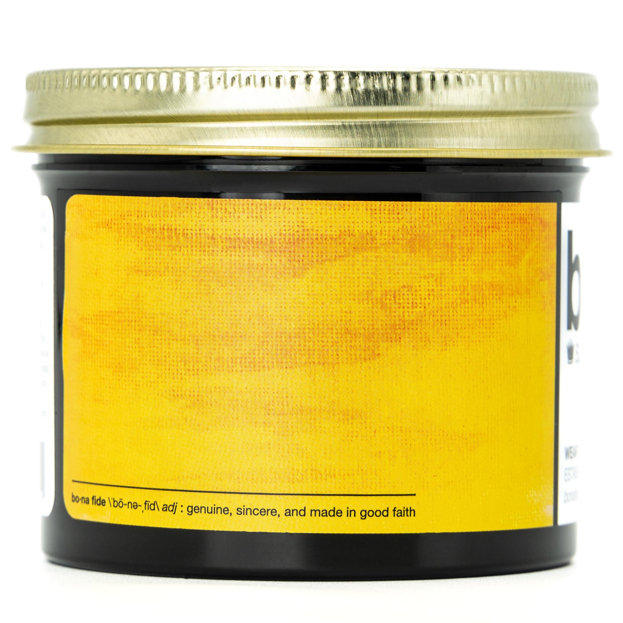 Bona Fide Pomade Matte Paste washout label highlights water-based removal