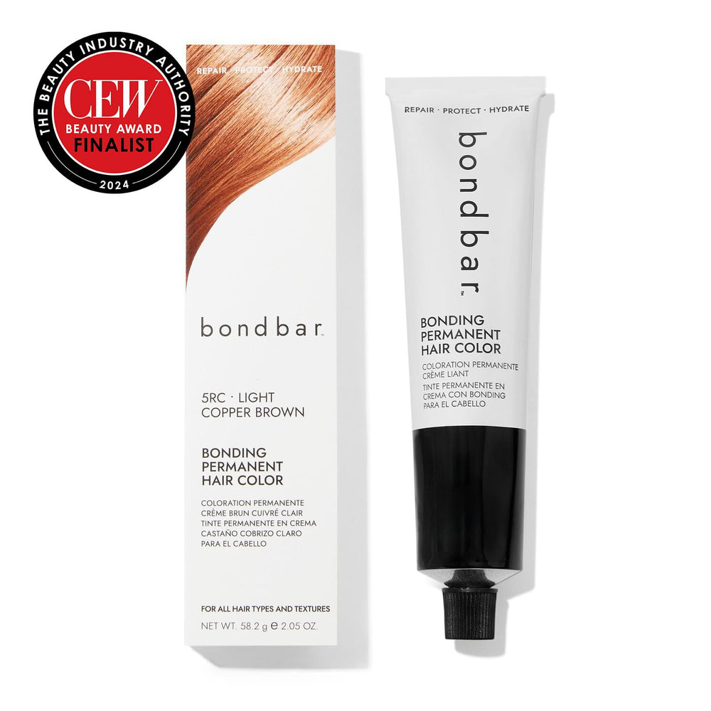 Bondbar 5RC light copper brown ingredient list shows vegan formula