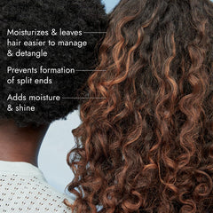 Applying Bondbar conditioner from scalp to ends to repair strands.