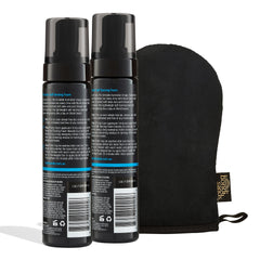 Bondi Sands double-sided application mitt helps apply evenly without staining.